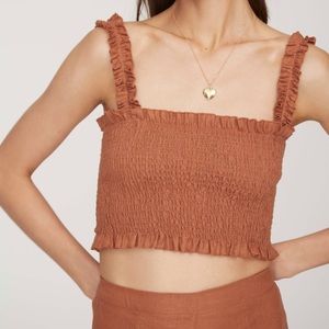 Faithfull The Brand Tijana Top Plain Mulberry